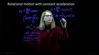 Rotational motion with constant angular acceleration