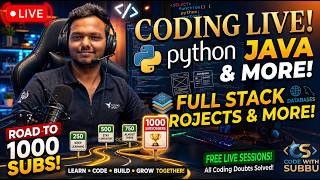 🚀 Live Project Development | Coding Doubts & (Ask Me Anything & Doubts Solved) #live #livestream