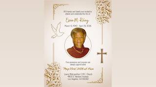 Homegoing for our Beloved Essie Riley