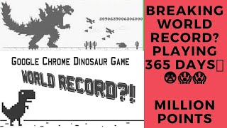 chrome dinosaur game ending Playing Chrome Dinosaur Game FOR 500 BILLION SCORE HACK (World Record)