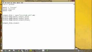 File IO using pickle in Python