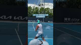CHECK these practice shots at AusOpen 2023 🔥🔥 #tennis #shorts