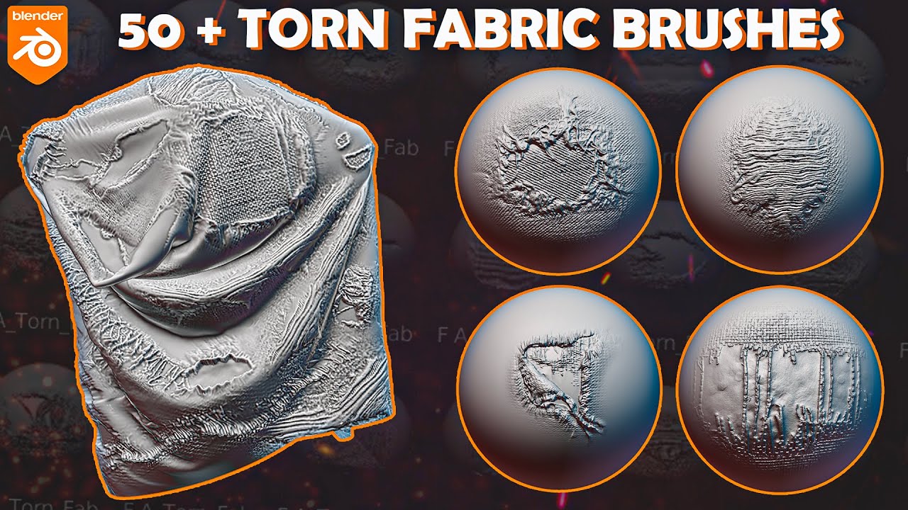 Blender Torn Fabric Brushes. Cloth Sculpting In Blender. - YouTube