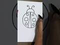 ladybug drawing 🐞 // how to draw ladybug 🐞😄 #shorts #ladybug #drawing
