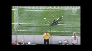 Hope Solo makes an AMAZING save- 6/30/12