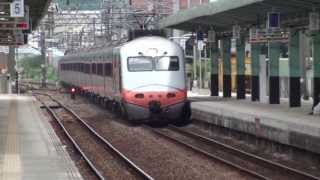 自強號 E1000型推拉式自強號E1059與E1060電力機車通過竹北車站