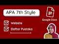 Cara Membuat Daftar Pustaka dan Kutipan dengan format APA 7th Style di Google Docs (Part 2)