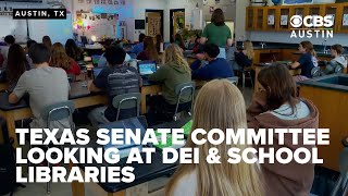 Texas Senate committee looks at DEI, school library bills