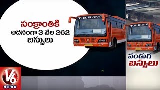 TSRTC To Operate Additional 3262 Special Buses During Sankranti Festival | V6 News