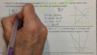 AP Calculus BC Unit 7 Notes 2 - Volumes of Solids with Known Cross Sections