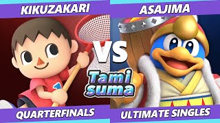 TAMISUMA 173 Quarters - Kikuzakari (Villager) Vs. Asajima (Mii Brawler, Dedede) Smash Ultimate SSBU