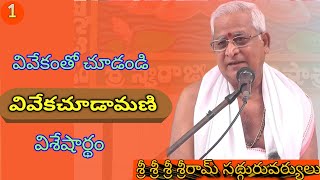 వివేకచూడామణి||శ్రీ శ్రీ శ్రీ శ్రీరామ్ సద్గురువర్యుల  సత్య వివరణ||శ్రీ స్వారాజ్య బ్రహ్మనిష్ఠాశ్రమం||