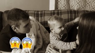 BABY REACTS TO DAD SHAVING BEARD OFF | BABY’S FIRST HAIRCUT