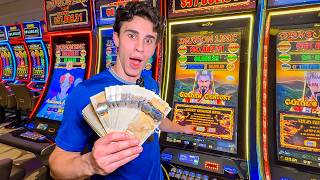 I WON HUGE Using My NEW Slot Strategy At The Casino!