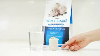 Syntrax Whey Shake mixes completely in 30 seconds with just a spoon!!!