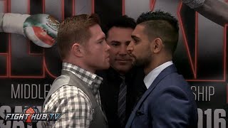 Canelo Alvarez vs. Amir Khan Full Video- COMPLETE Face Off Video