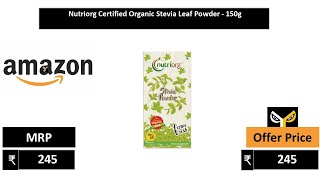 Nutriorg Certified Organic Stevia Leaf Powder   150g