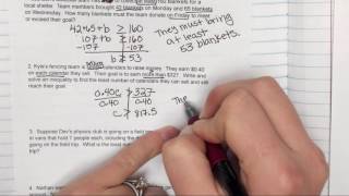 Algebra: Inequalities Word Problems