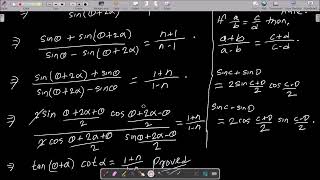 If sinA = n sin(A + 2B) Prove that tan(A + B) = (1+n / 1-n) tanB