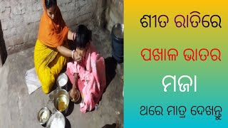 ଶୀତ ରାତିରେ ପଖାଳ ଭାତର ମଜା//pakhalo bhata ra maja// Odia vlog// Narayan odia vlog//