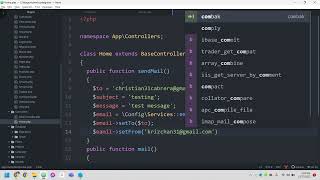 2 Configuring and sending email codeigniter