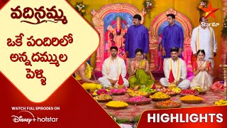 Vadinamma Ep-44 Highlights | ఒకే పందిరిలో అన్నదమ్ముల పెళ్ళి | Telugu Serials | Star Maa