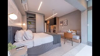 Apartamento Studio Kitnet Novo Mobiliado Aluguel, 25 m² - Moema - São Paulo - ST0066 | VIABr Imóveis