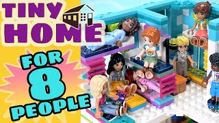 Can I build a tiny home for 8 PEOPLE? Building the bedrooms pt 1 | LEGO challenge