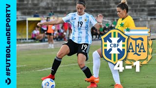 Brasil 4-1 Argentina - RESUMEN - Mejores jugadas - Segundo Amistoso Internacional - Fútbol Femenino