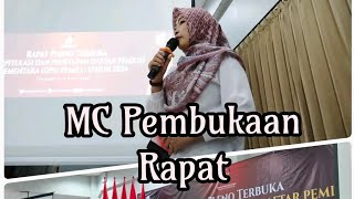 MC Pembukaan Rapat #belajarmc #pembawaacara