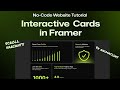 Card Animation in Framer with Scroll Variants | No-Code Tutorial