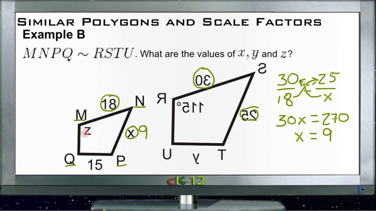 Similar Polygons And Scale Factors: Examples (Basic Geometry Concepts ...