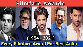 Every Filmfare For Best Actor | 1954-2021 | Filmfare Best Actor | Filmfare Awards