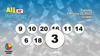 Wisconsin Lottery Evening Draw 02/22/2022