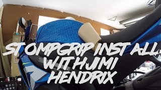 2015 Gixxer stompgrip install with jimi hendrix