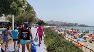 Benidorm - Poniente Beach - Walking Tour - Beach Walk - Playa Poniente (13 august 2021)