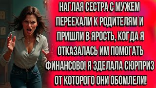 СЕСТРА С МУЖЕМ ПЕРЕЕХАЛИ К РОДИТЕЛЯМ И ПРИШЛИ В ЯРОСТЬ, КОГДА Я ОТКАЗАЛАСЬ ИМ ПОМОГАТЬ ФИНАНСОВО...