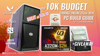 VLOG: SULIT at SOLID 10K BUDGET Gaming/Online Class/WFH PC Build Guide w/ 4 Game Benchmark [Ph]