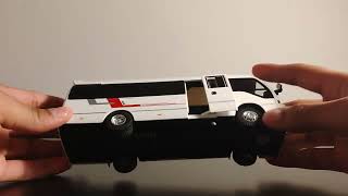 My 1/32 scale Alloy Model Toyota Coaster (w/lights \u0026 sound!) (White)