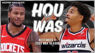 Houston Rockets vs Washington Wizards Full Game Highlights | Nov 11 | 2025 NBA Season