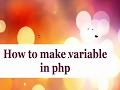 PHP Tutorial for Beginners 3 # PHP Variables and Echo Function