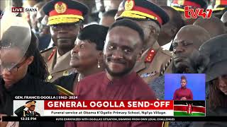 LIVE| Oburu Odinga offers condolences on behalf of president Uhuru and Raila at Gen Ogolla's burial