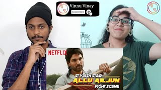 Ala Vaikuntapuramulo Dupatta Fight Scene REACTION | Allu Arjun | Reaction ft Neha M | Vinnu Vinay