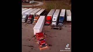 Semi Truck Backing 45 Degree Angle
