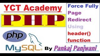 PHP : Page Redirect using header function in php By Pankaj Panjwani (In Hindi)