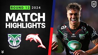 NRL 2024 | Warriors v Dolphins | Match Highlights