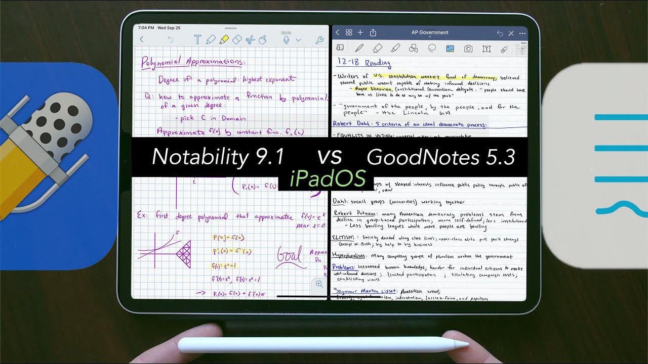 Goodnotes Vs Notability Ipados Comparison Youtube