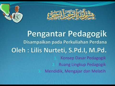 Pedagogi 1: Pengertian, Konsep Dasar, Dan Ruang Lingkup Pedagogik ...