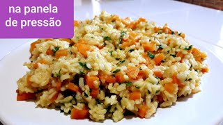 ARROZ INTEGRAL RÁPIDO, FÁCIL E SABOROSO FEITO NA PANELA DE PRESSÃO