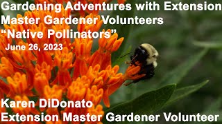 Master Gardener Lecture - "Native Pollinators"
